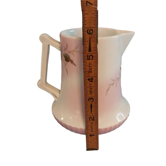 Vintage Antique Marx & Gutherz Carlsbad Pitcher Rose Buds Floral Flowers Pink - Picture 8 of 8